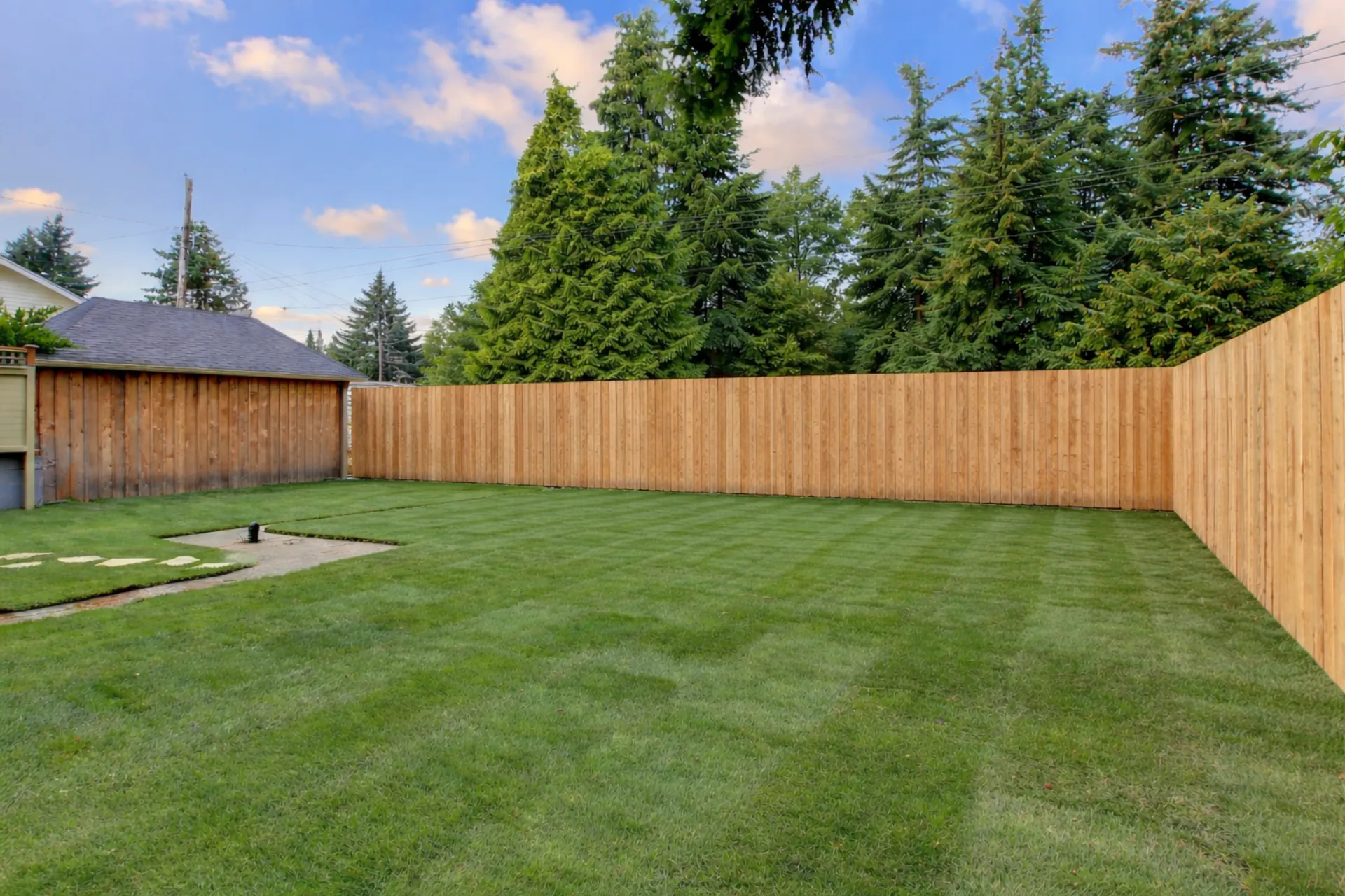 Backyard before ADU construction in Dallas Texas